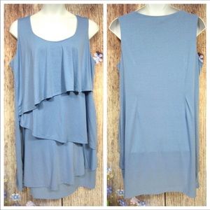 Cato Blue Layered Ruffle Dress